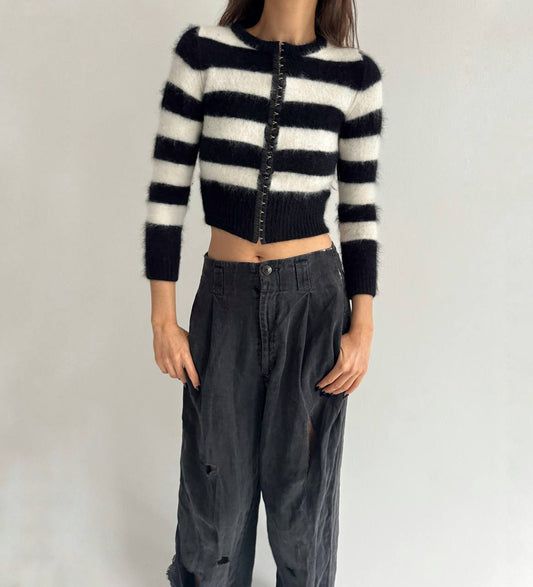 Dolce & Gabbana angora striped cardigan