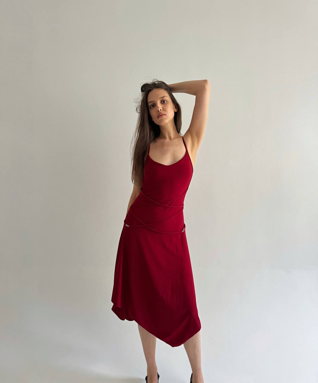 Vintage French red dress