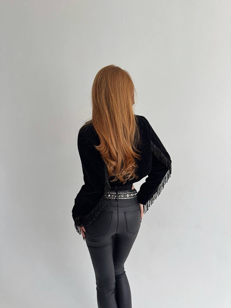 Vintage 100% cotton velvet bolero