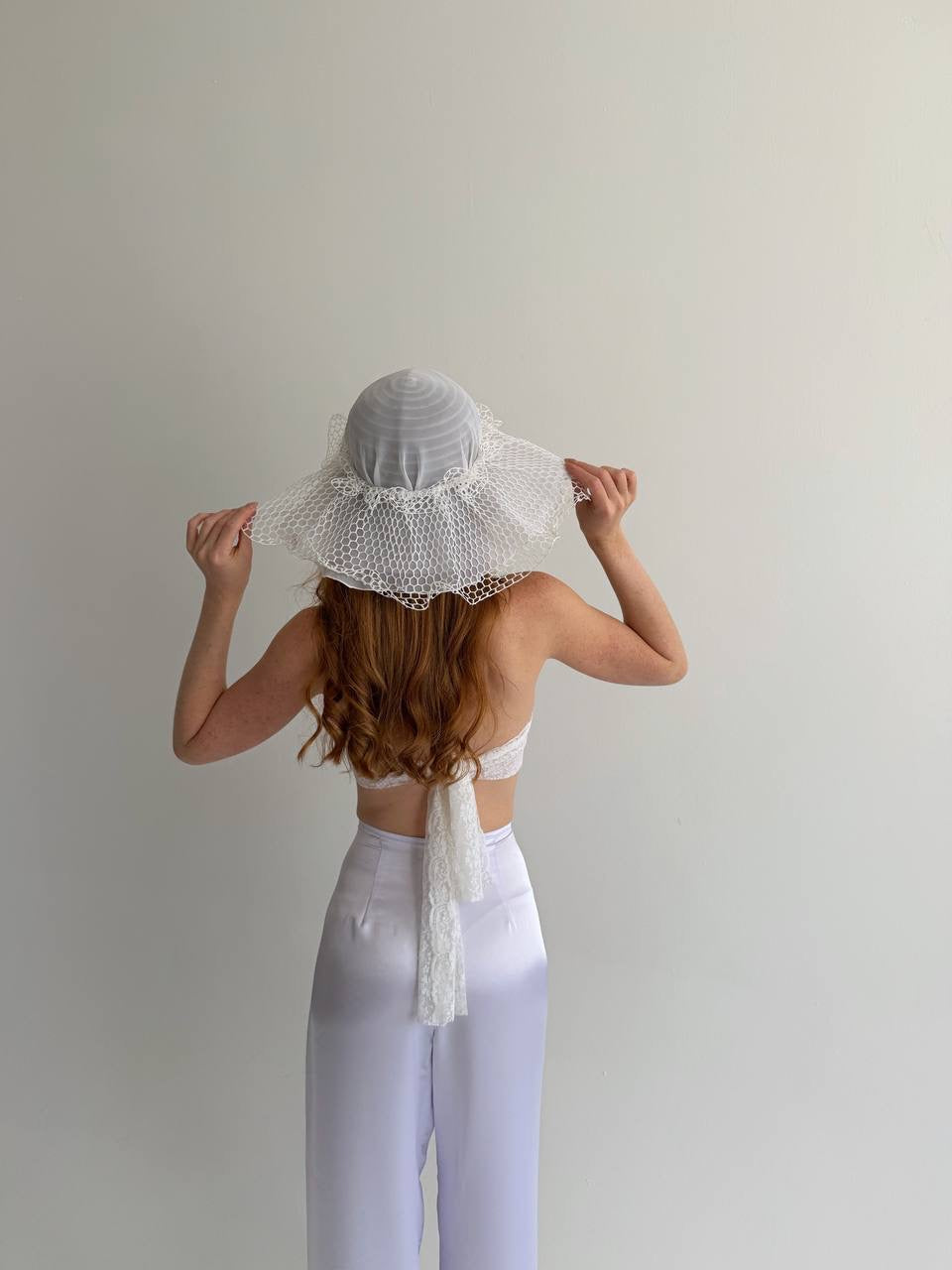 Vintage white summer hat