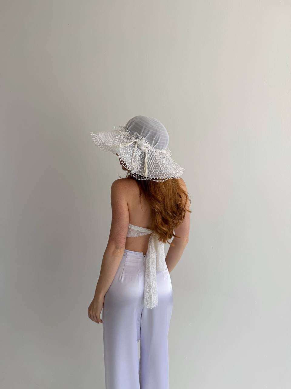 Vintage white summer hat
