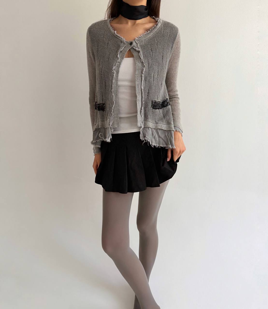Vintage grey avant garde cardigan