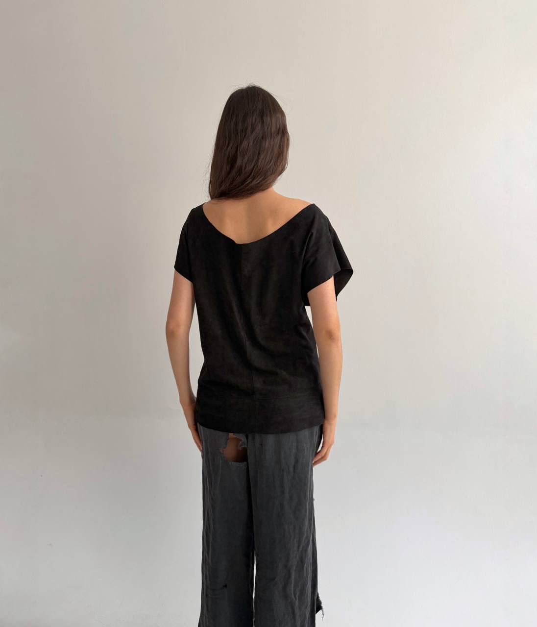 Vintage genuine leather blouse