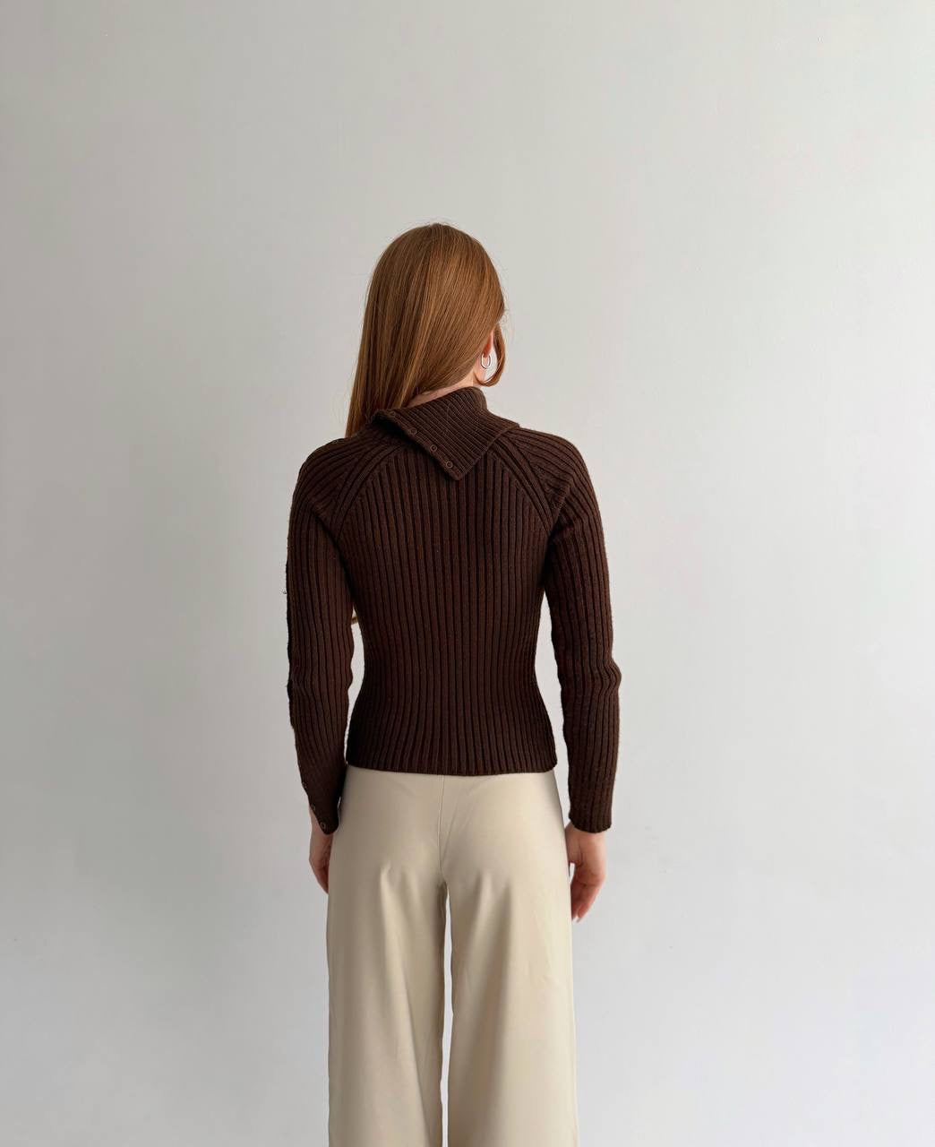 Vintage brown ribbed sweater
