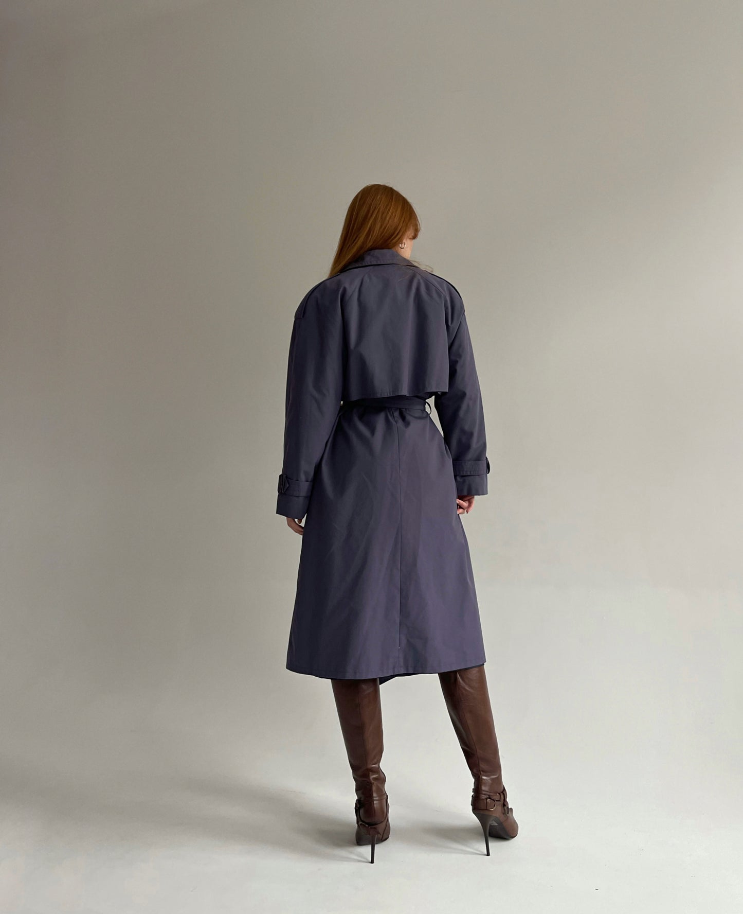 Vintage oversized trench coat with detachable warm lining