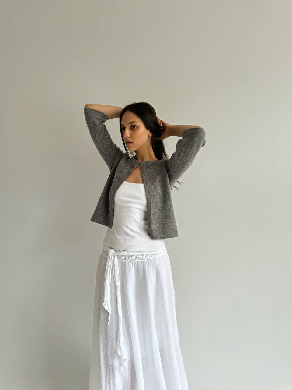 Cashmere grey cardigan