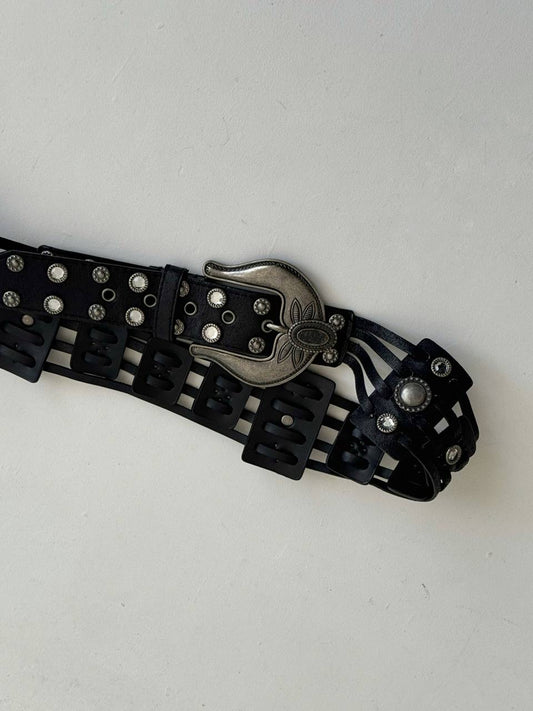 Y2K faux leather belt