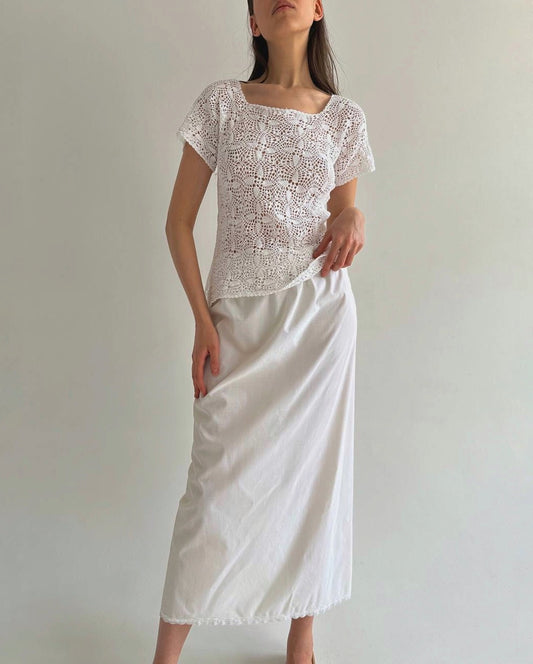 Vintage crochet white blouse