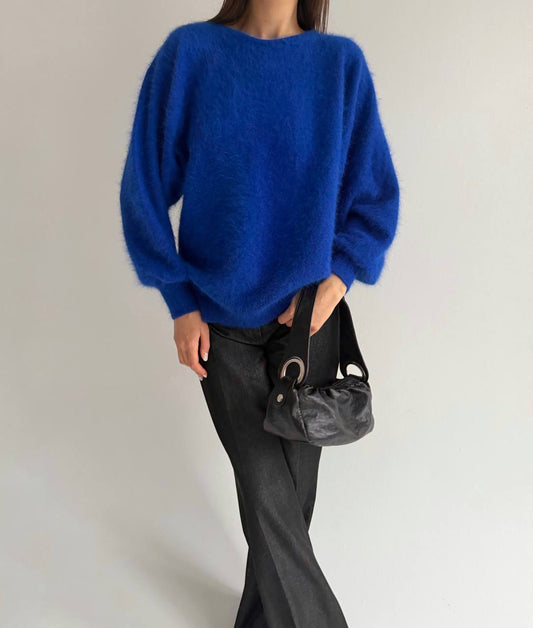 Vintage ultramarine angora blend sweater