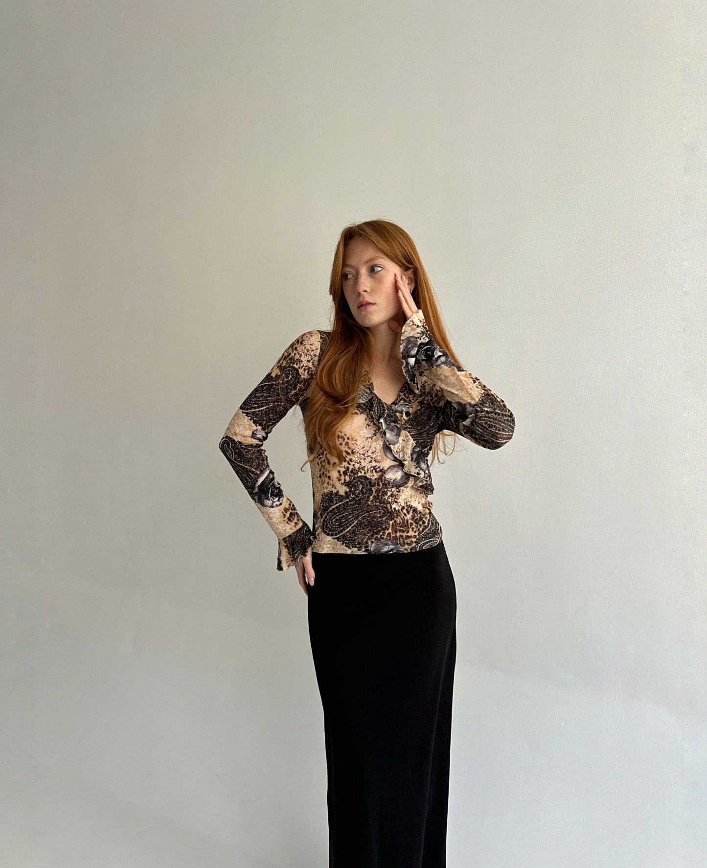 Vintage printed blouse