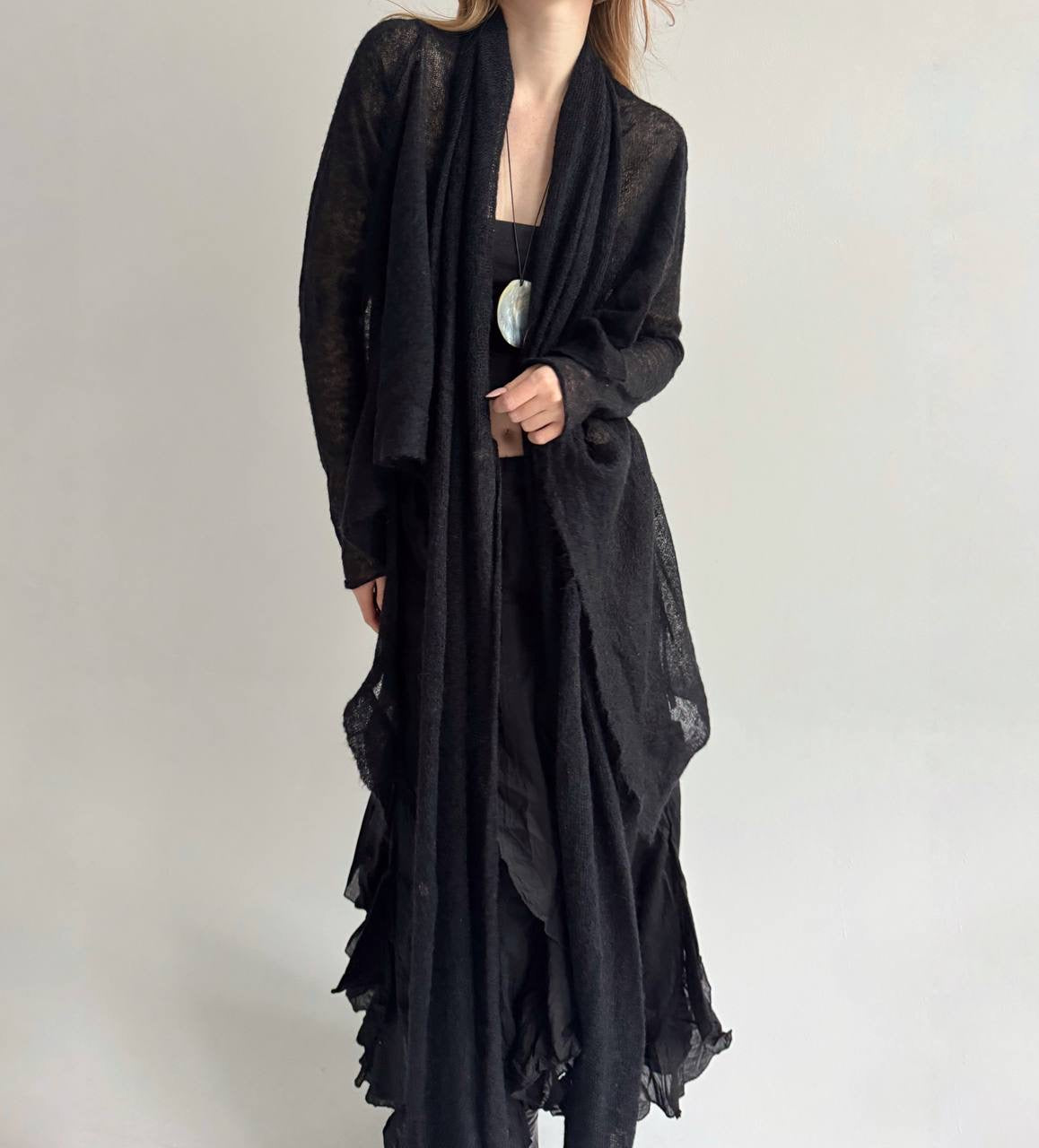 Vintage semi cardigan with long ties