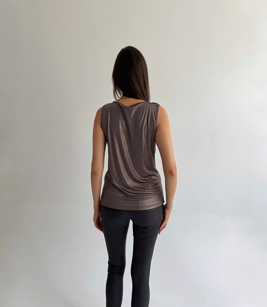 Calvin Klein glossy draped top