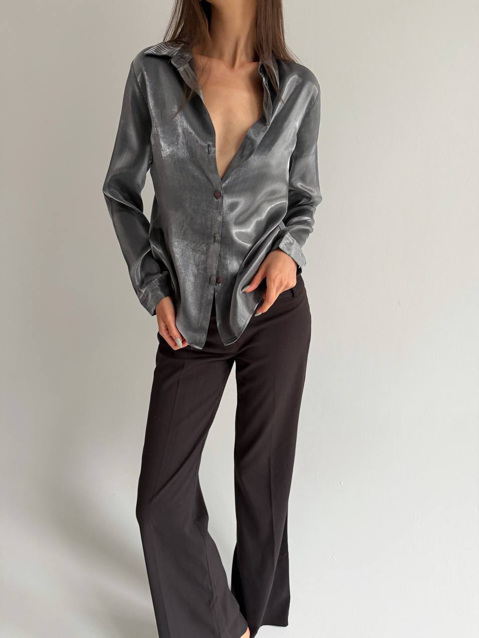 Vintage viscose metallic blouse