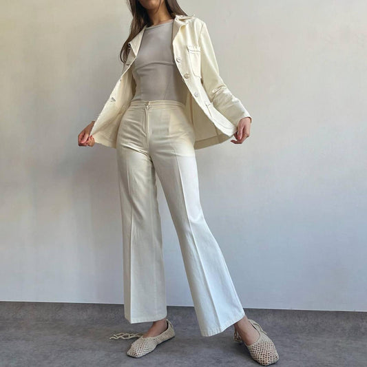 Vintage cotton beige suit