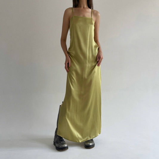 Vintage Christian Lacroix 100% pure silk maxi chemise dress