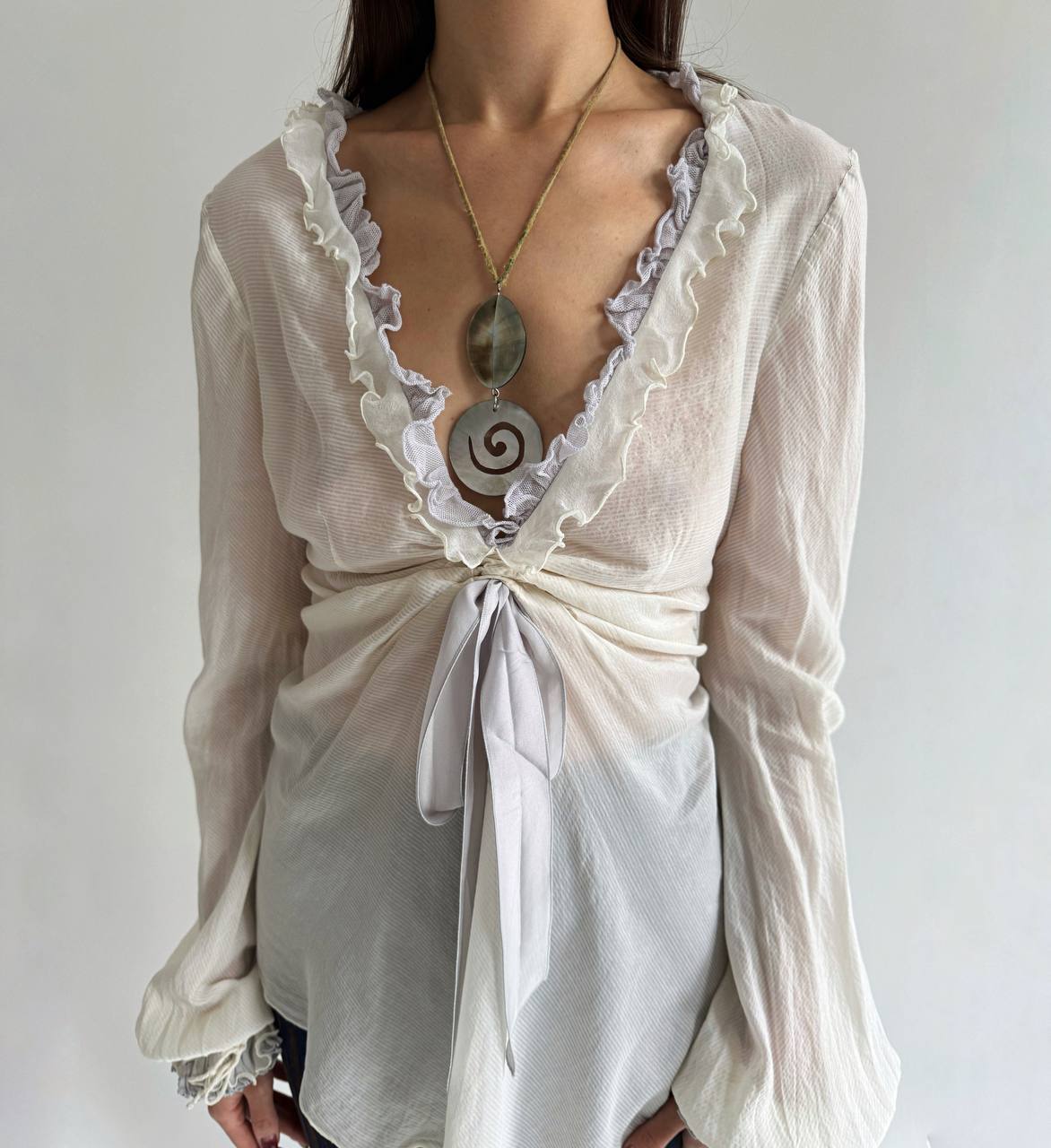 Sportmax pure silk and cotton boho blouse