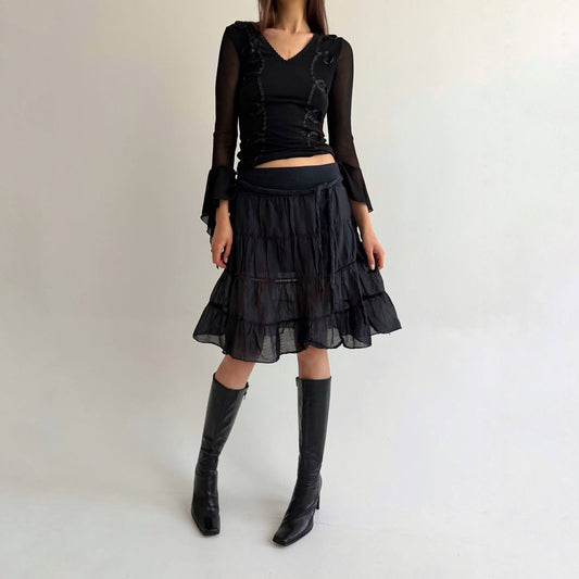 Vintage pure silk and cotton skirt