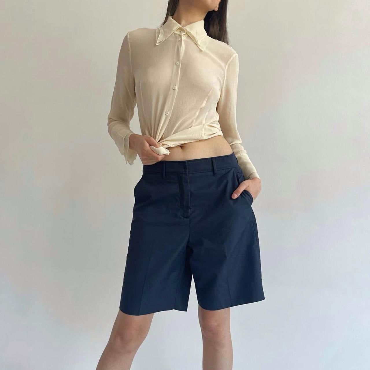 Miu Miu navy bermuda shorts