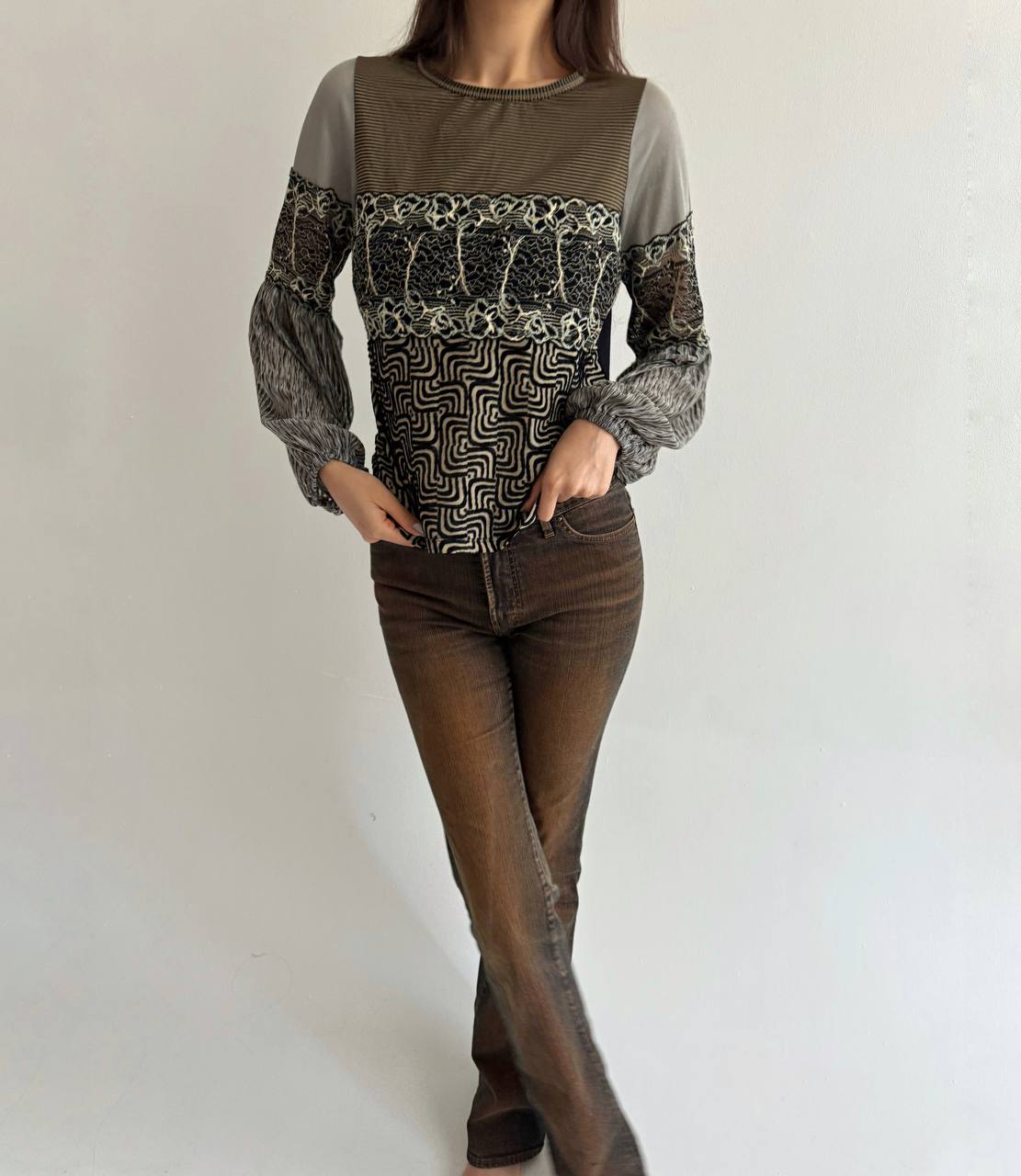 Save the Queen printed top