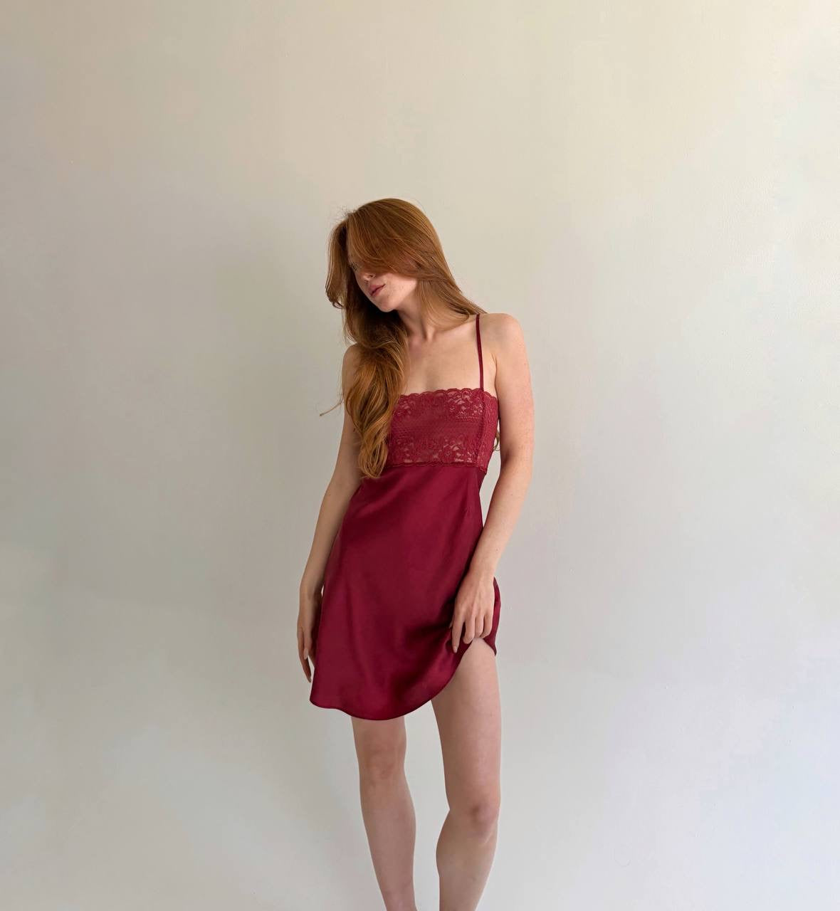 Vintage 100% pure silk slip dress