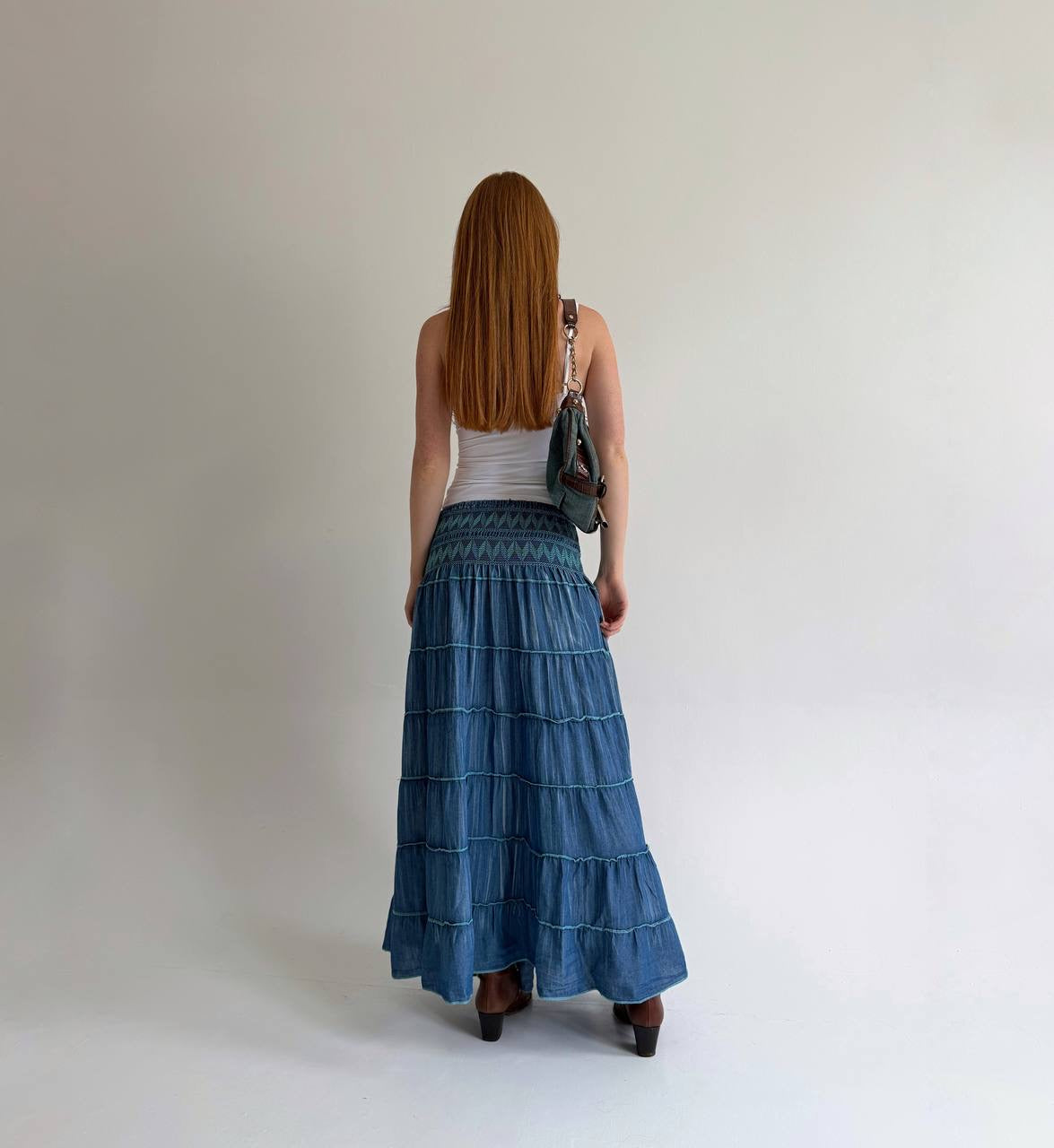 Vintage 97% cotton boho skirt
