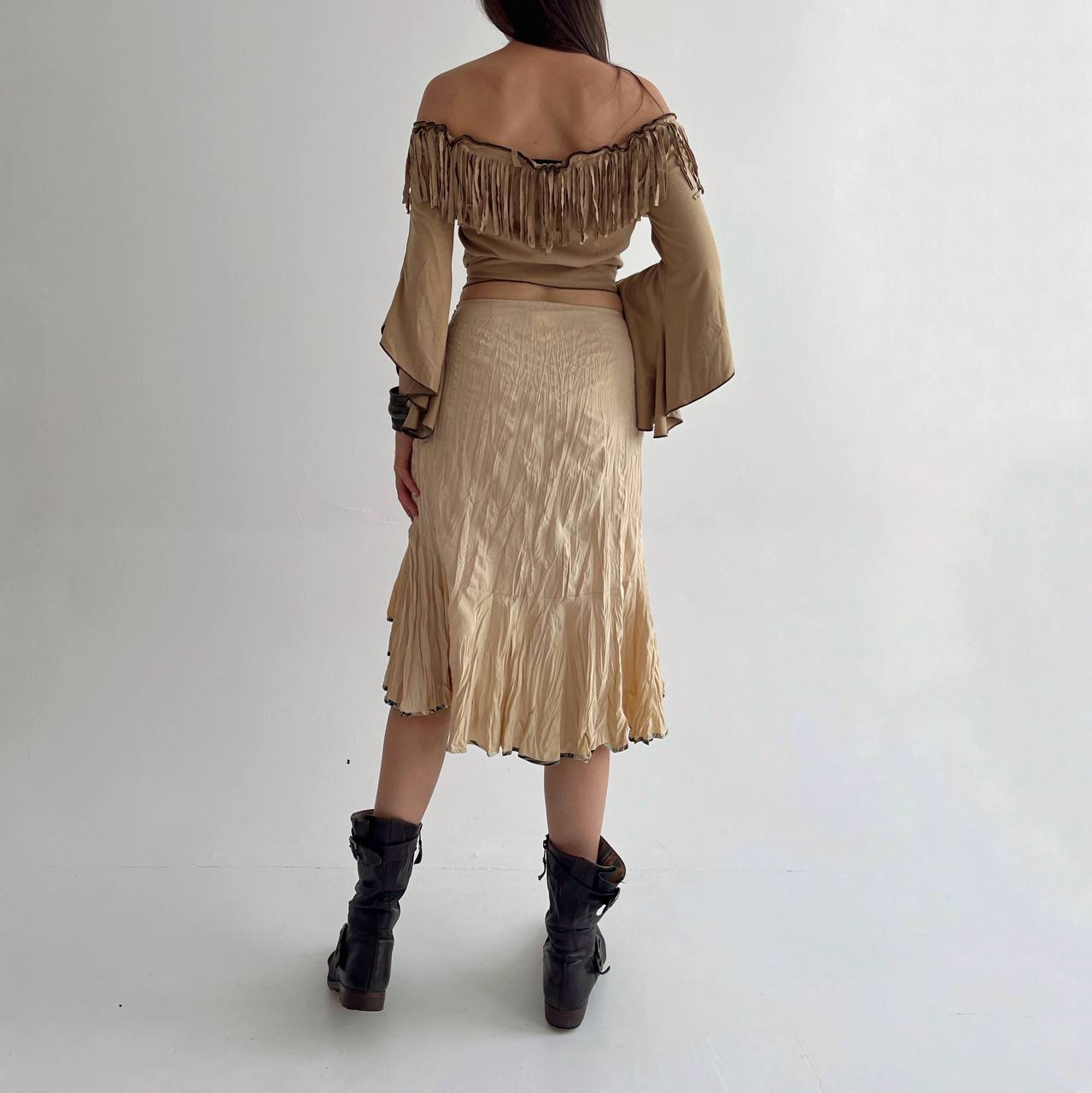 Roberto Cavalli beige skirt