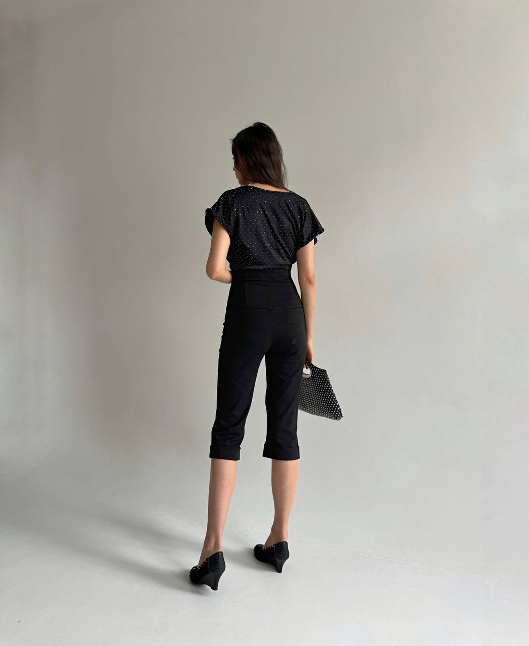Vintage cotton high waisted capris