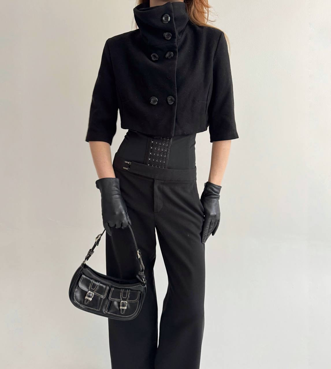 Vintage 50% viscose button up bolero