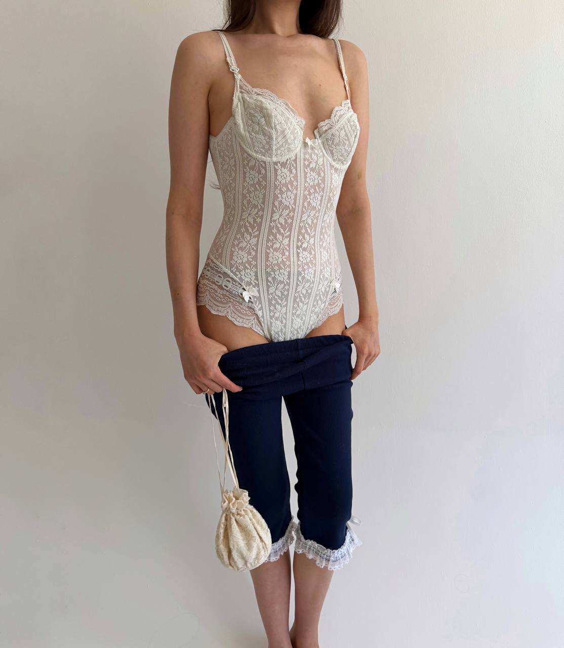 Vintage La Perla lace knitted body