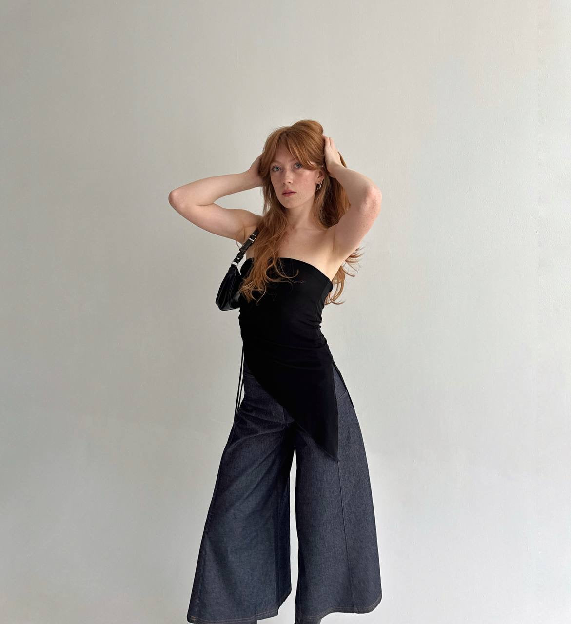 Vintage denim wide culottes