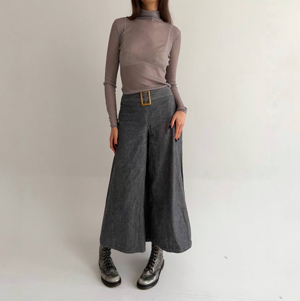 Vintage cotton super wide pants