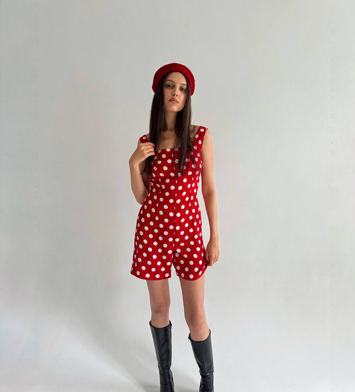 Vintage Blumarine polka dot red jumpsuit