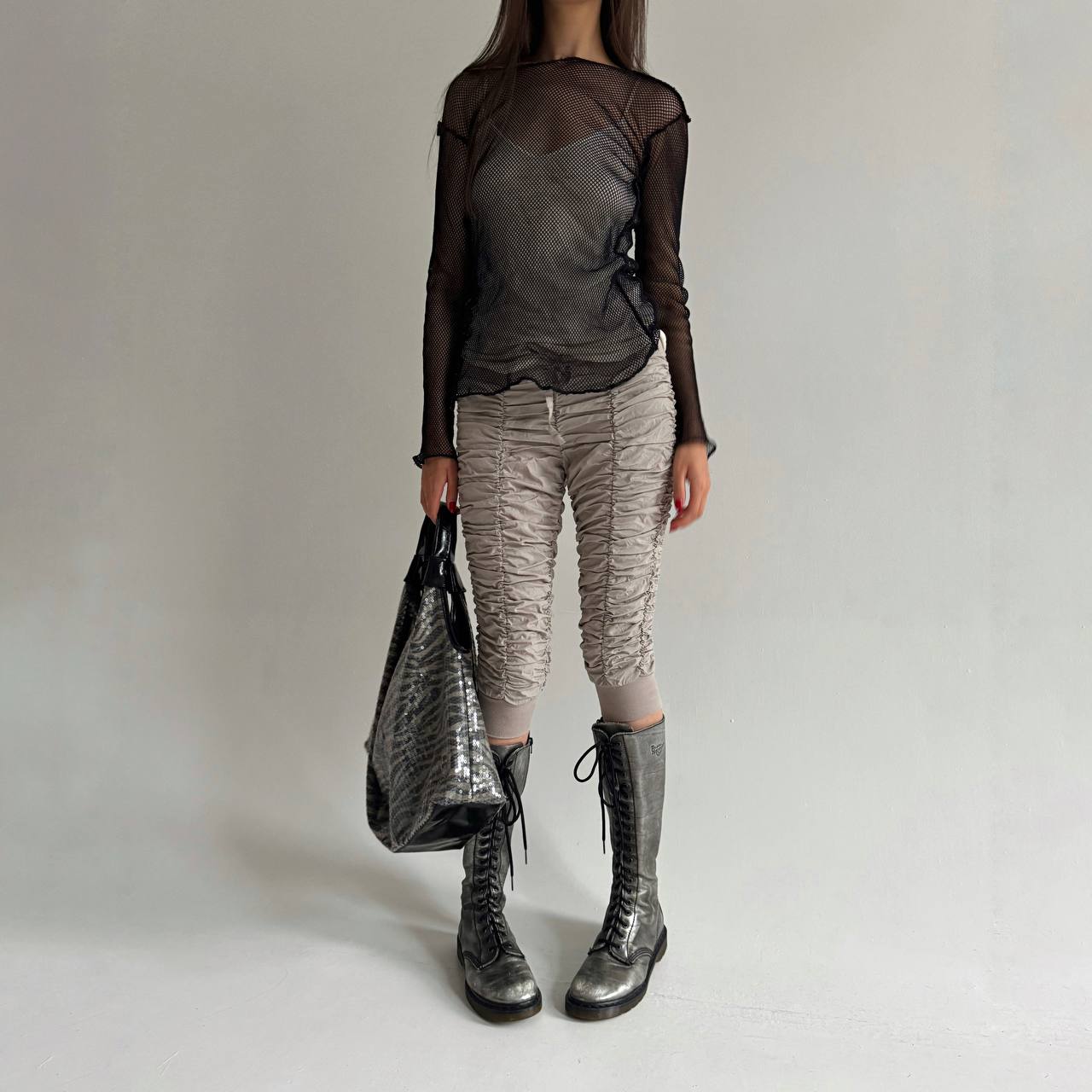 Vintage ruched capris
