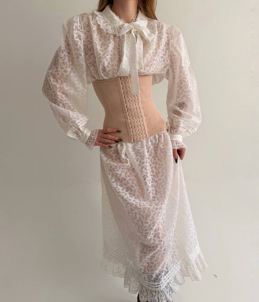 Vintage nude slimming corset
