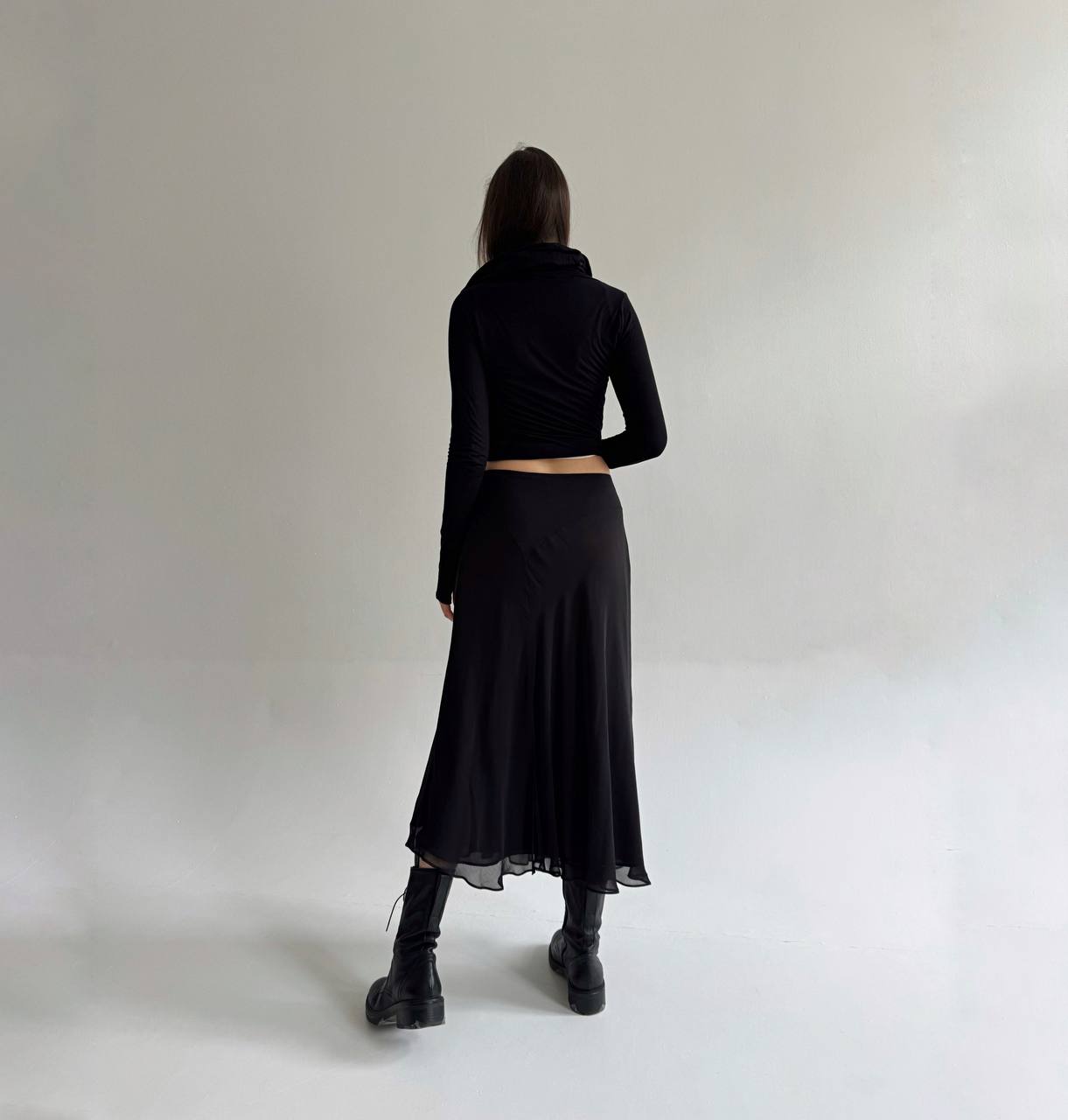 La Perla pure silk black skirt