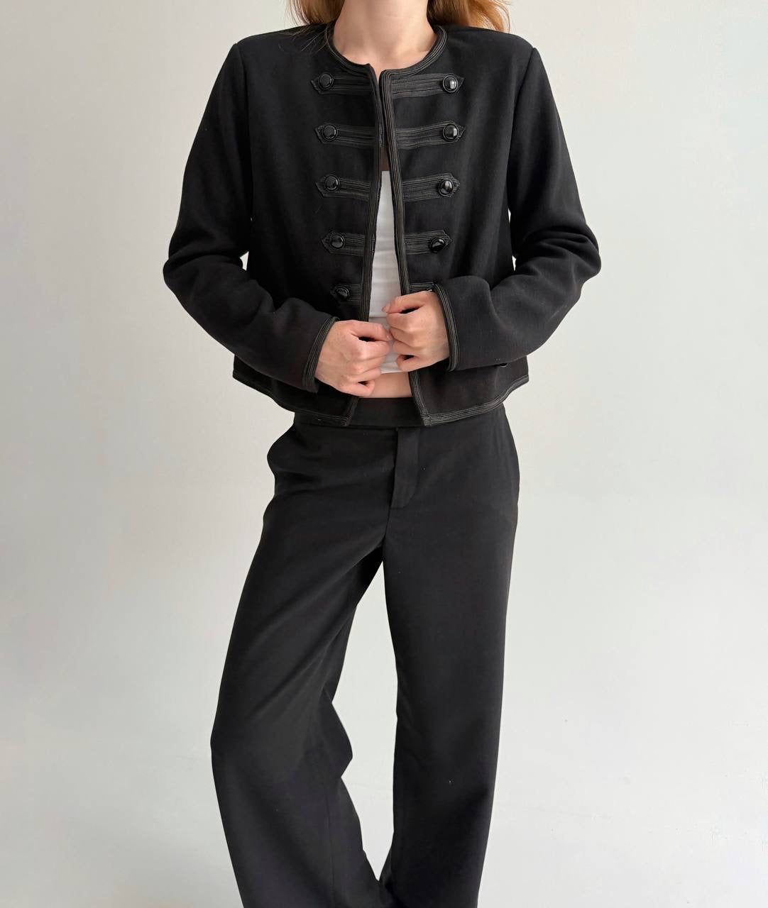 Black napoleon type jacket