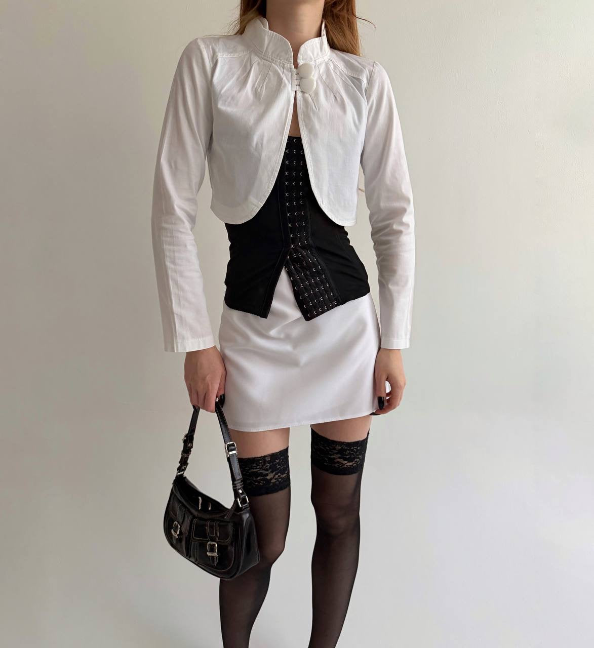 Vintage white cotton bolero