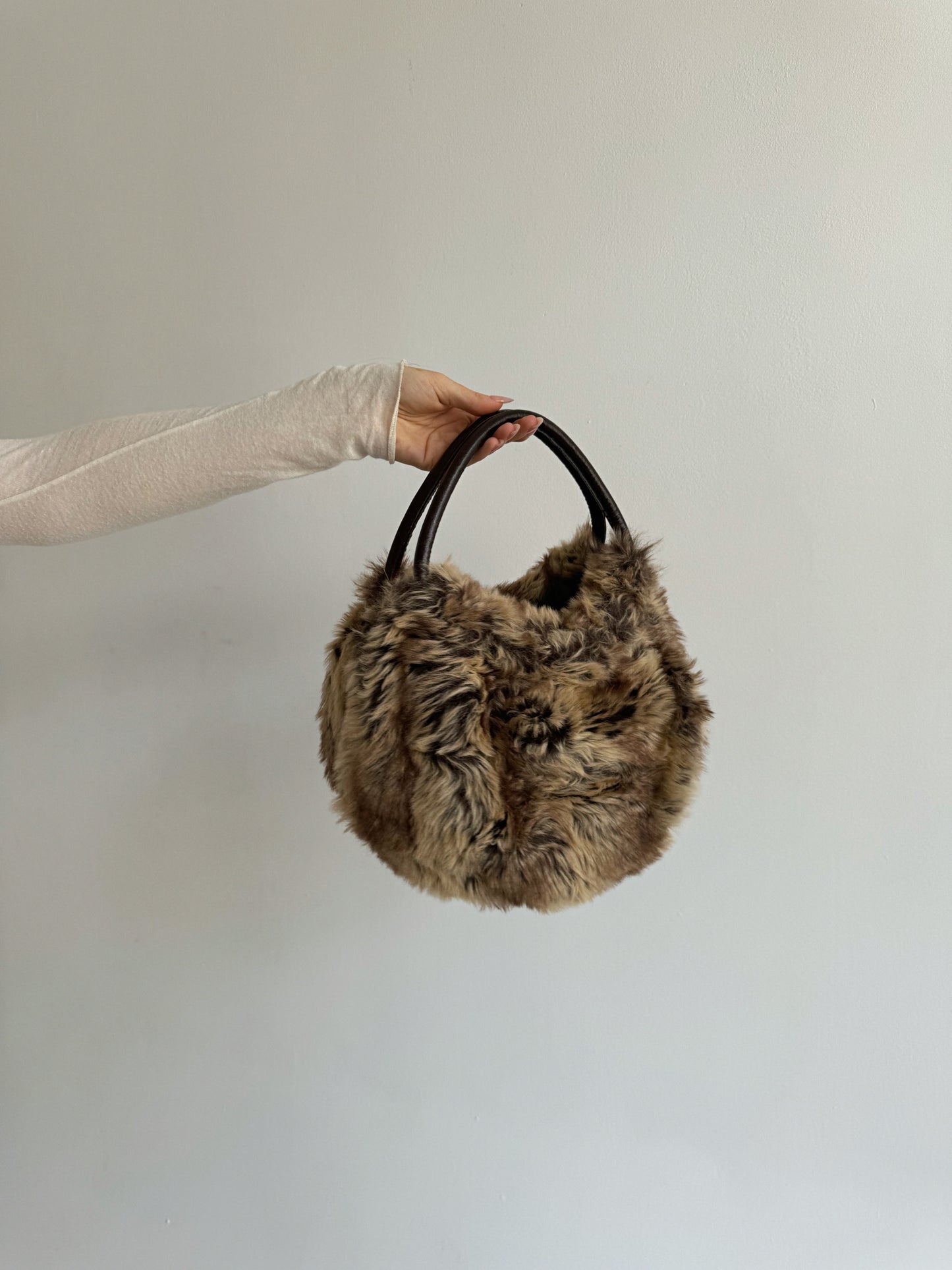 Vintage faux fur fluffy bag