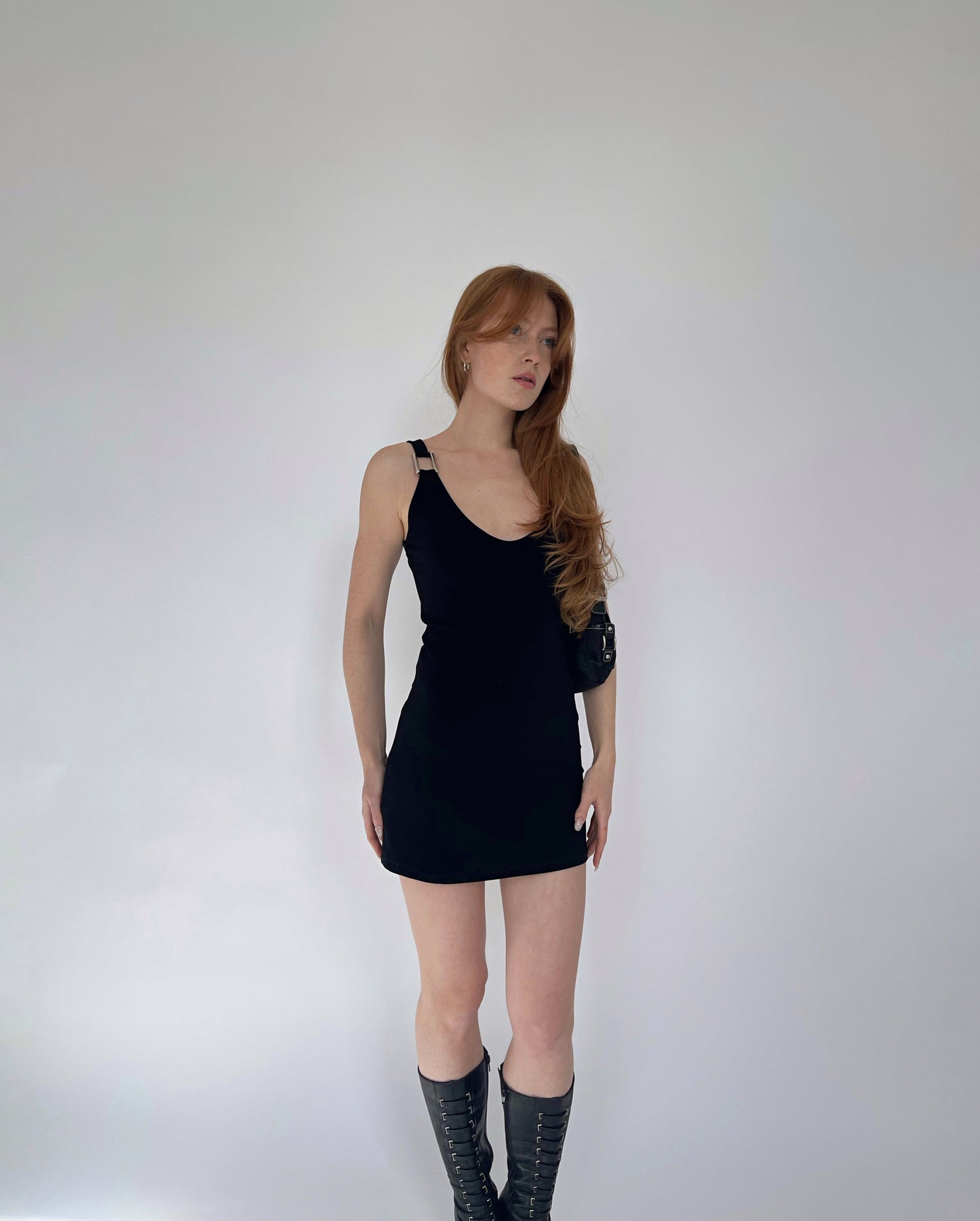 Vintage made in France stretchy mini dress