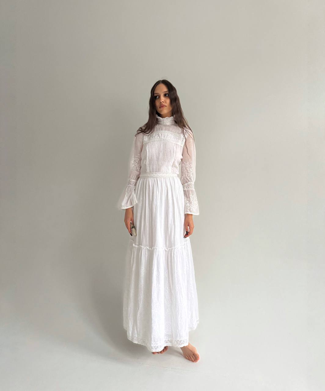 Vintage cotton Edwardian style dress