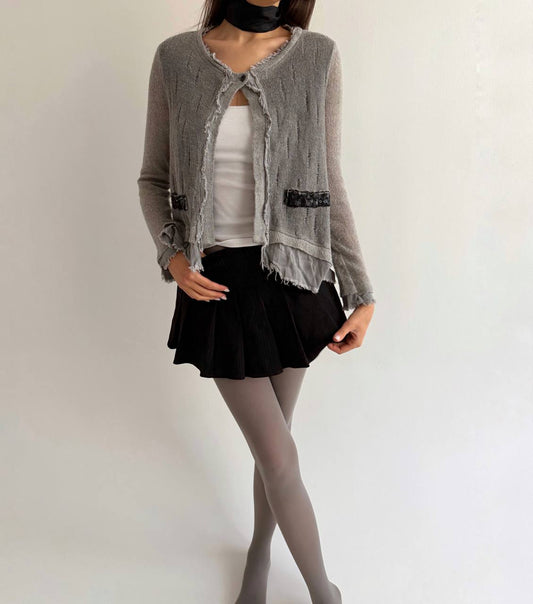 Vintage grey avant garde cardigan