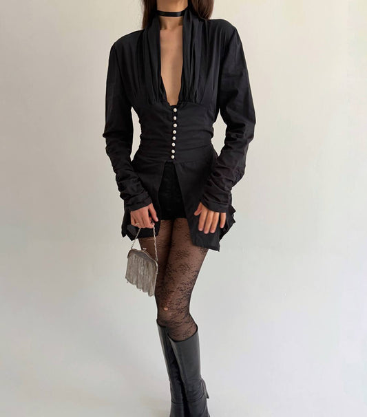 Vintage romantic avant garde blouse