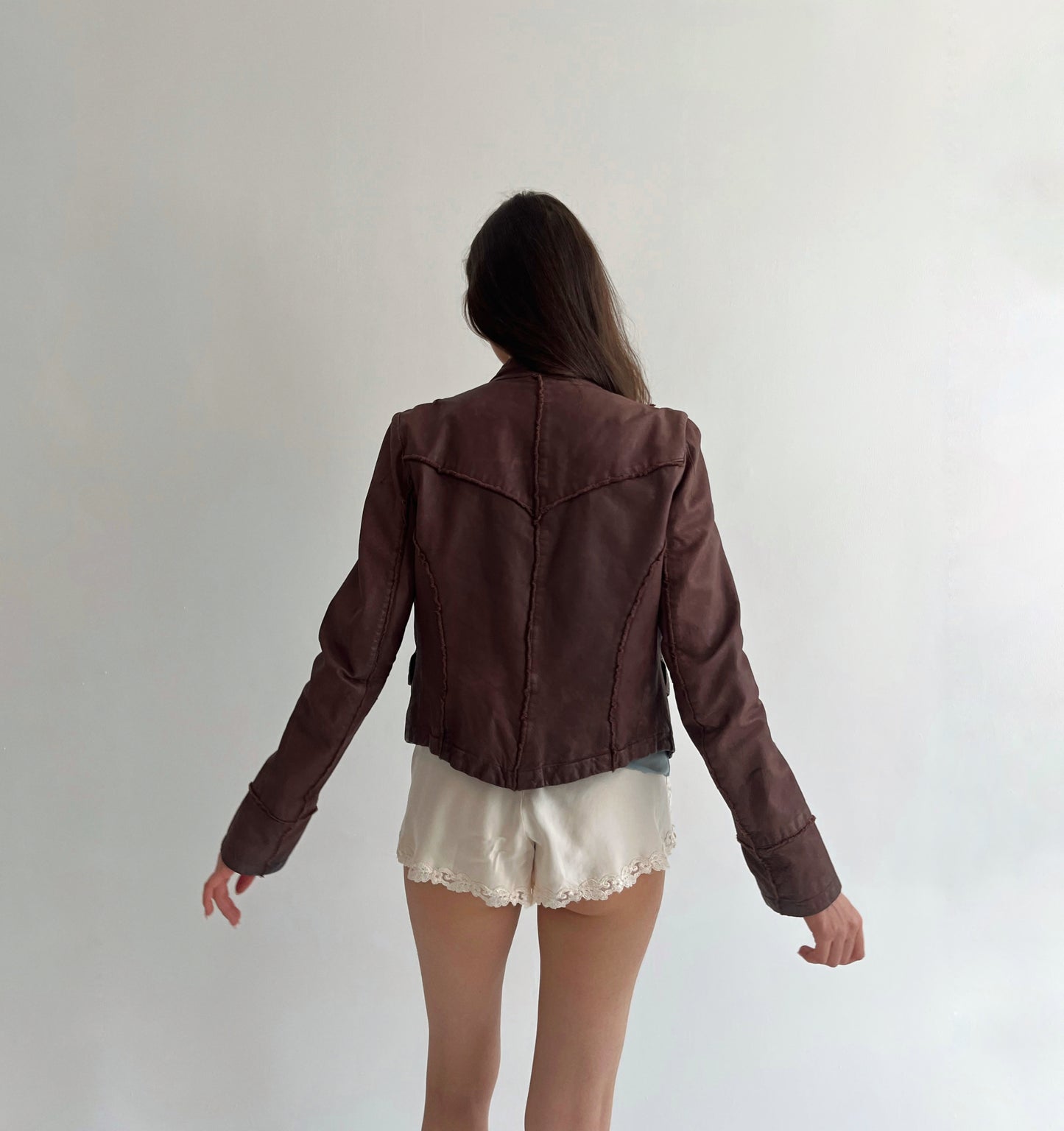 Vintage genuine leather admiral jacket