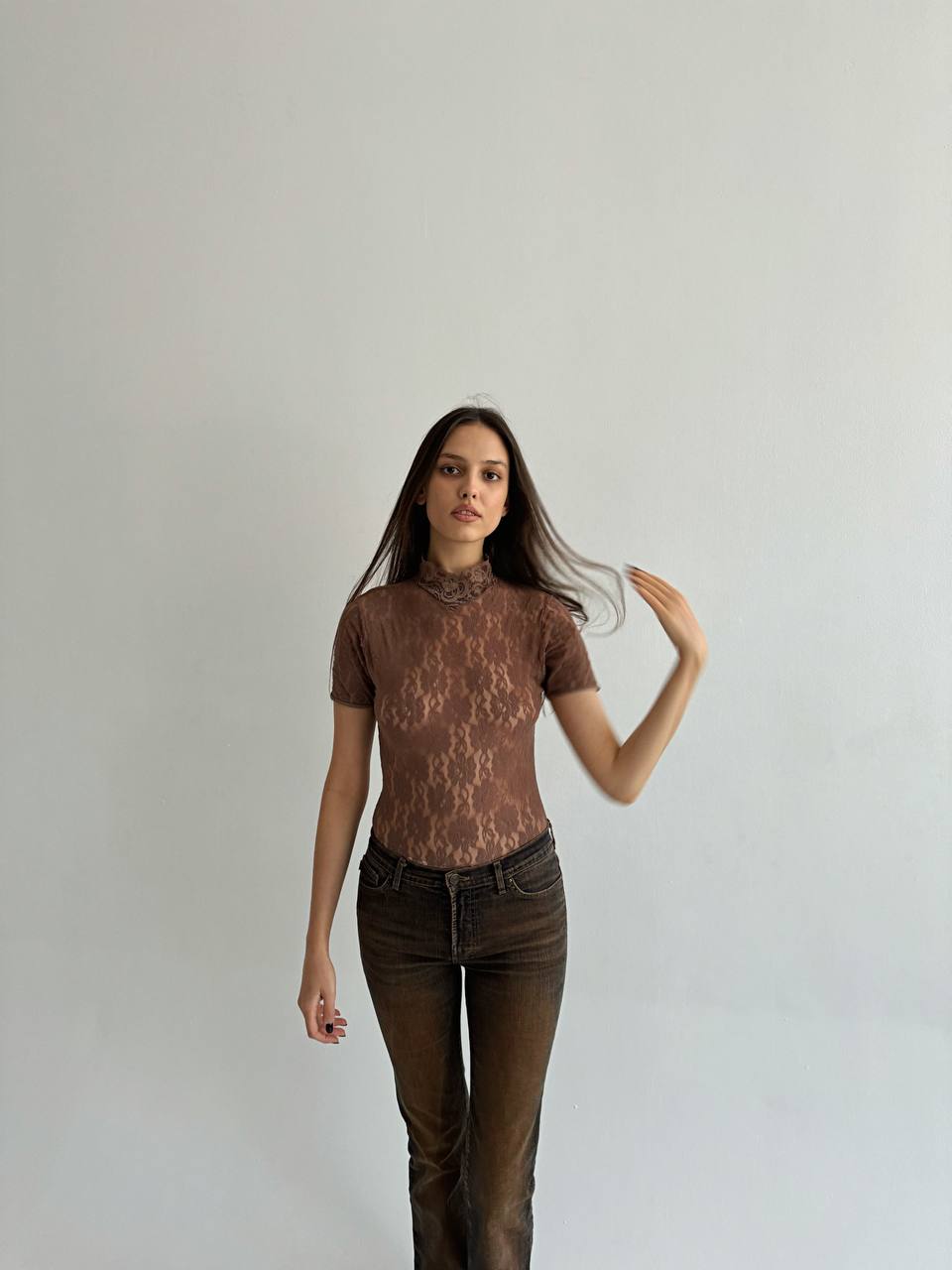 Vintage brown lace body