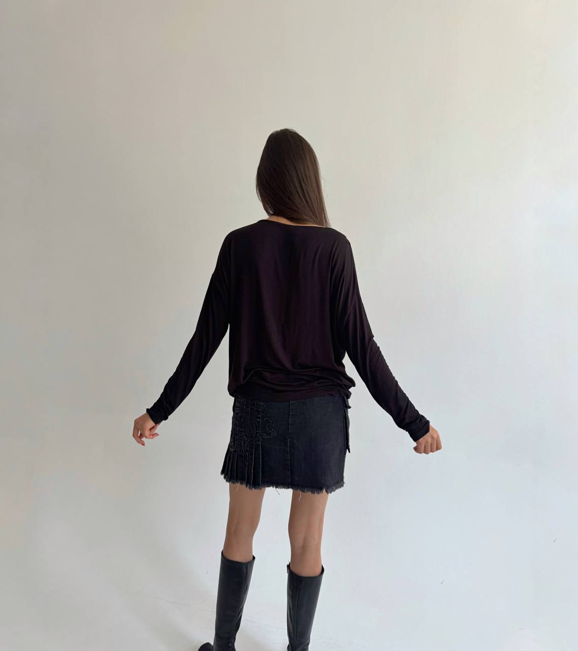 Vintage viscose draped blouse