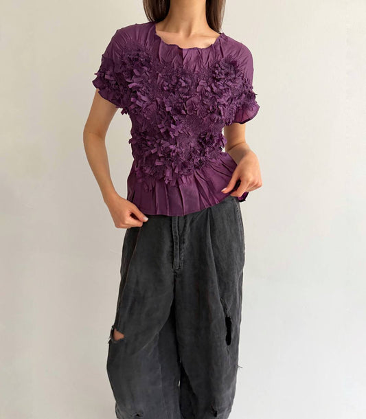 Vintage pleated blouse