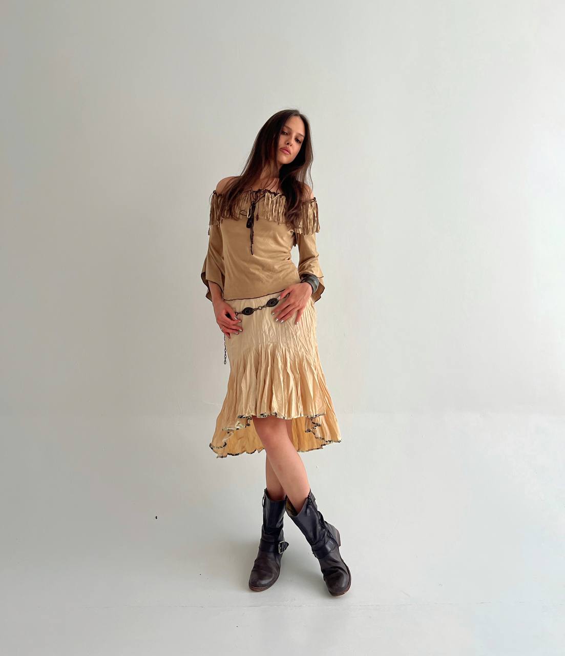 Roberto Cavalli beige skirt