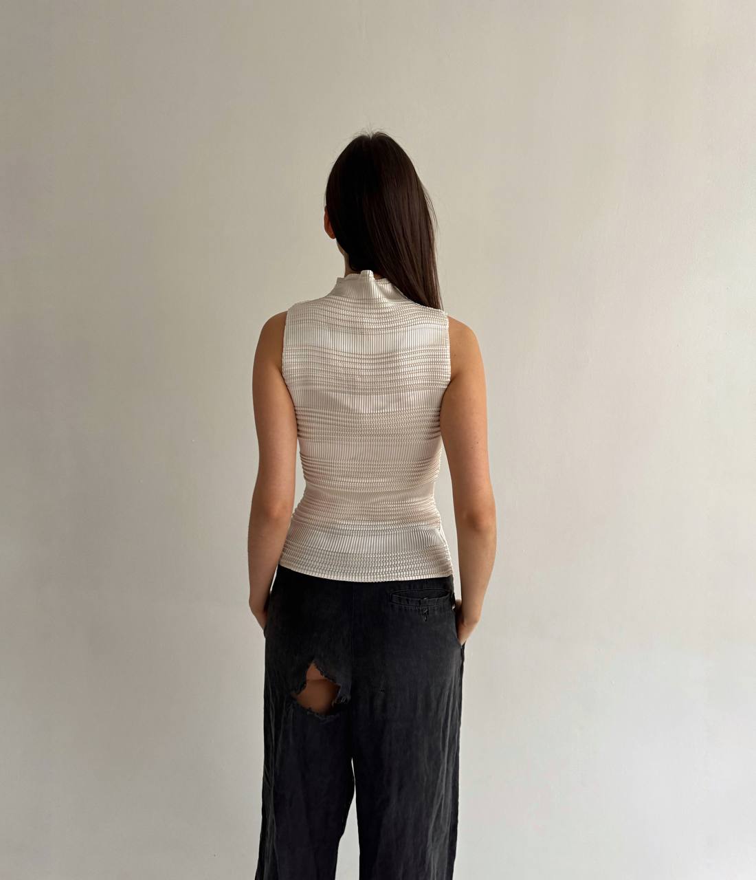 Vintage pleated avant garde top