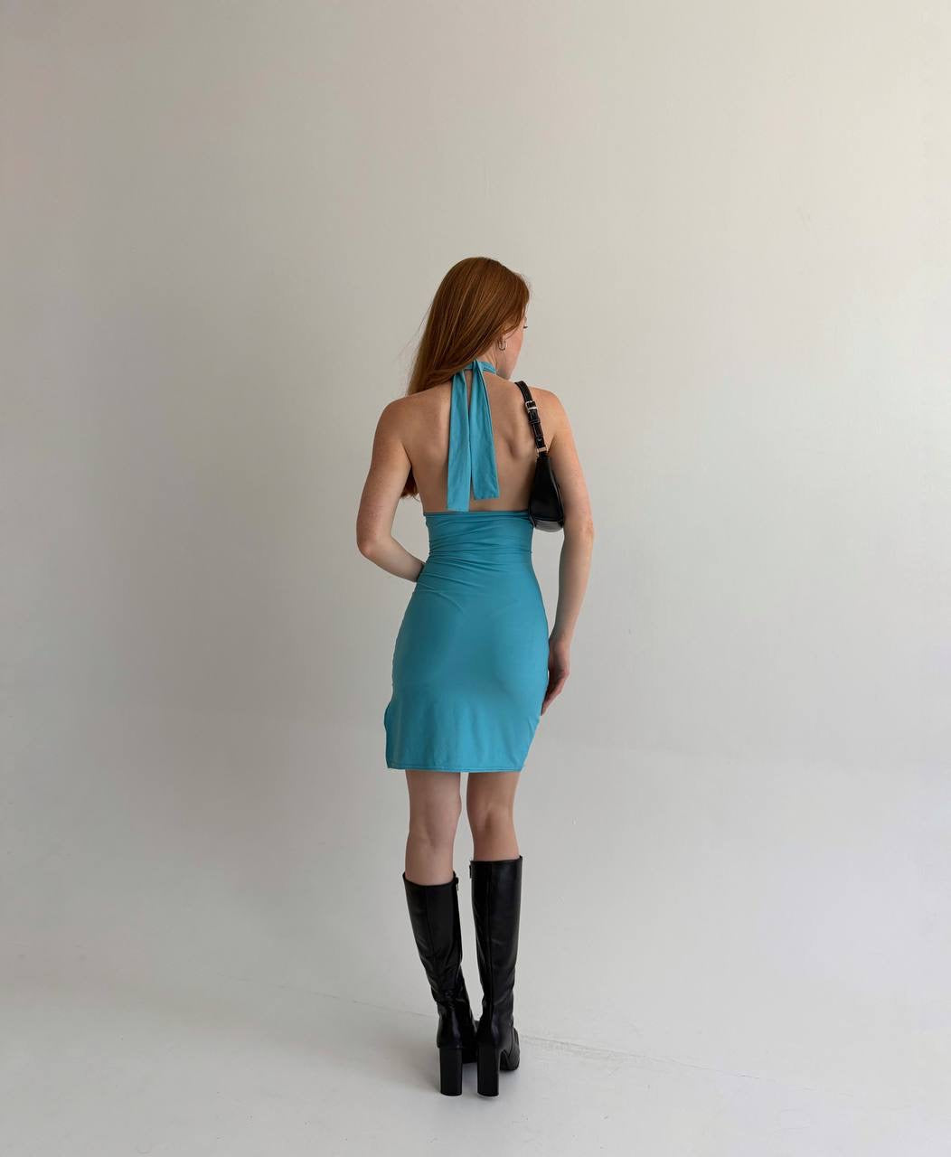 Vintage turquoise body on fitted dress