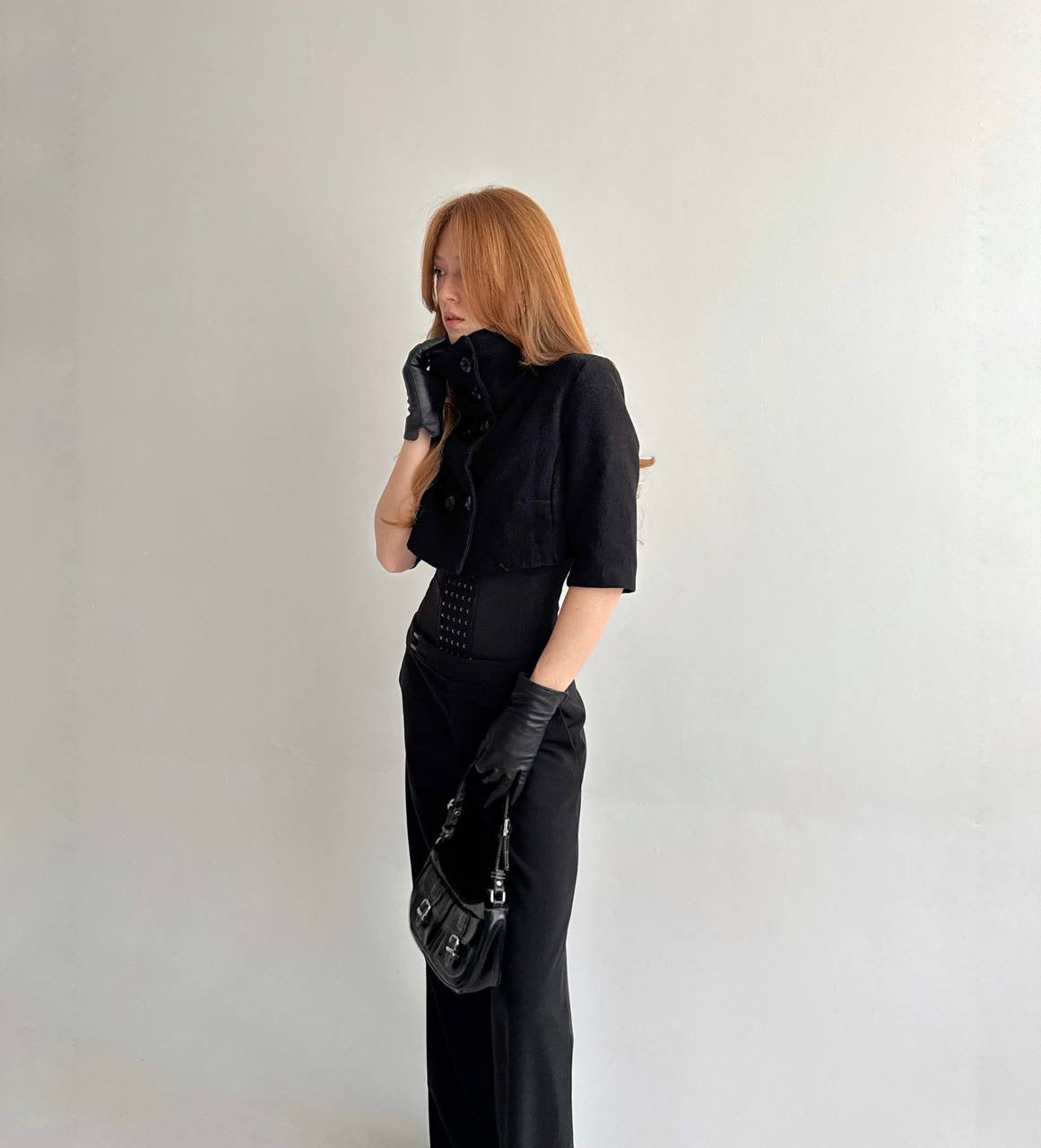 Vintage 50% viscose button up bolero